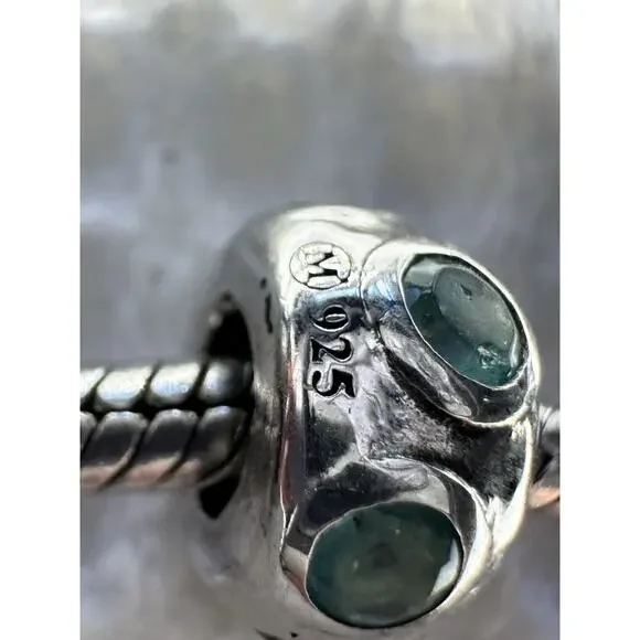 Donatella 925 Silver Charm Bracelet 7 Charms CROSS PRESENT GRADUATION Glass - Picture 4 of 10